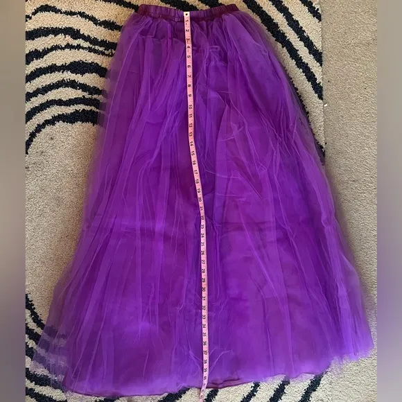 🆕 WDPL Women's A-Line Tulle Strips Ruffles Tutu Ball Gown Skirts