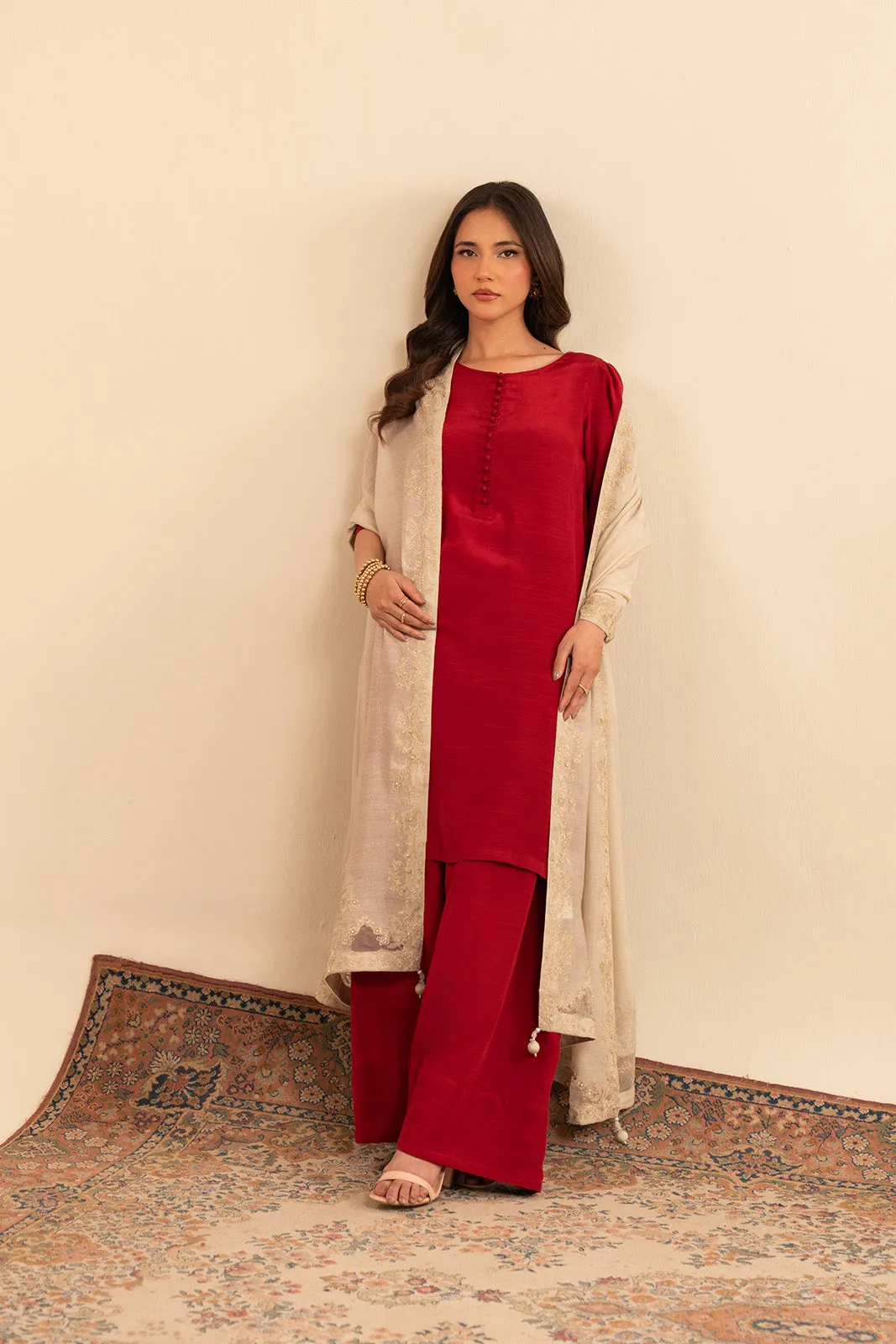1 Piece Khaddi Net Embroidered (FH0006)