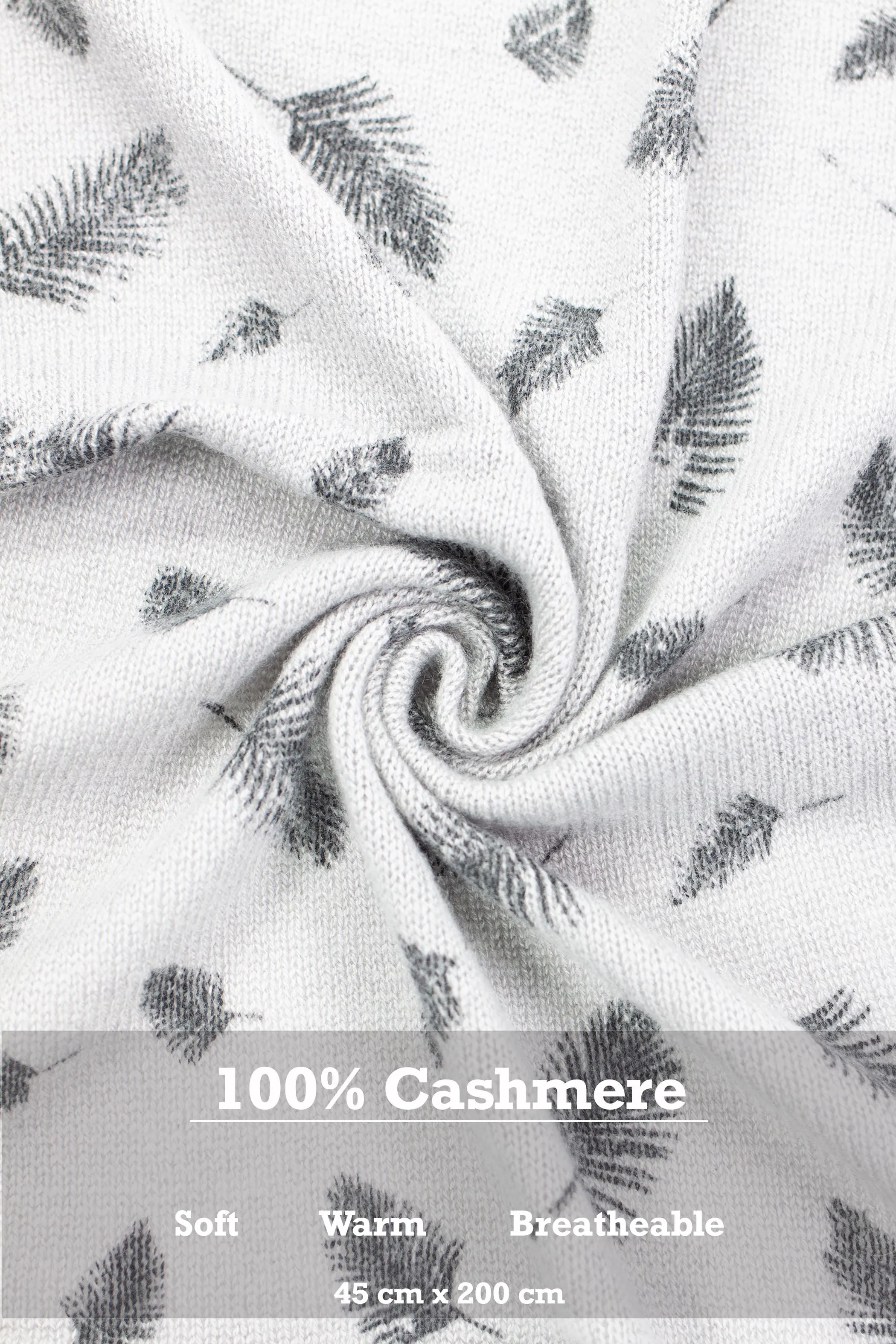 100% Cashmere Hand Crafted Long Winter Scarf Women