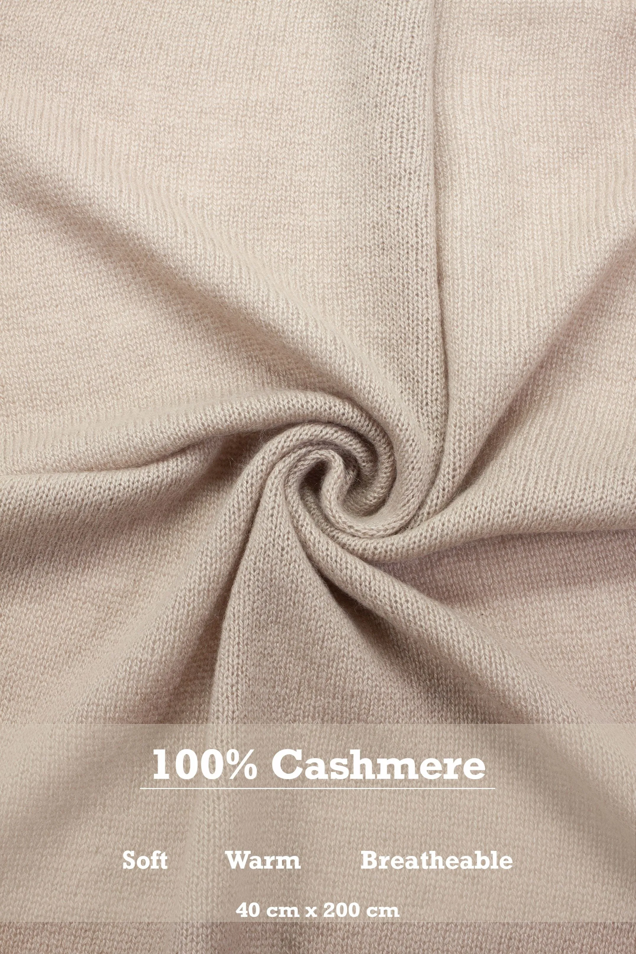 100% Cashmere Hand Crafted Long Winter Scarf Women
