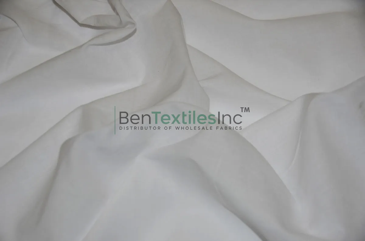 100% Cotton Lawn Fabric | Lightweight Breathable Cotton | 60" Wide | White Ivory Black |