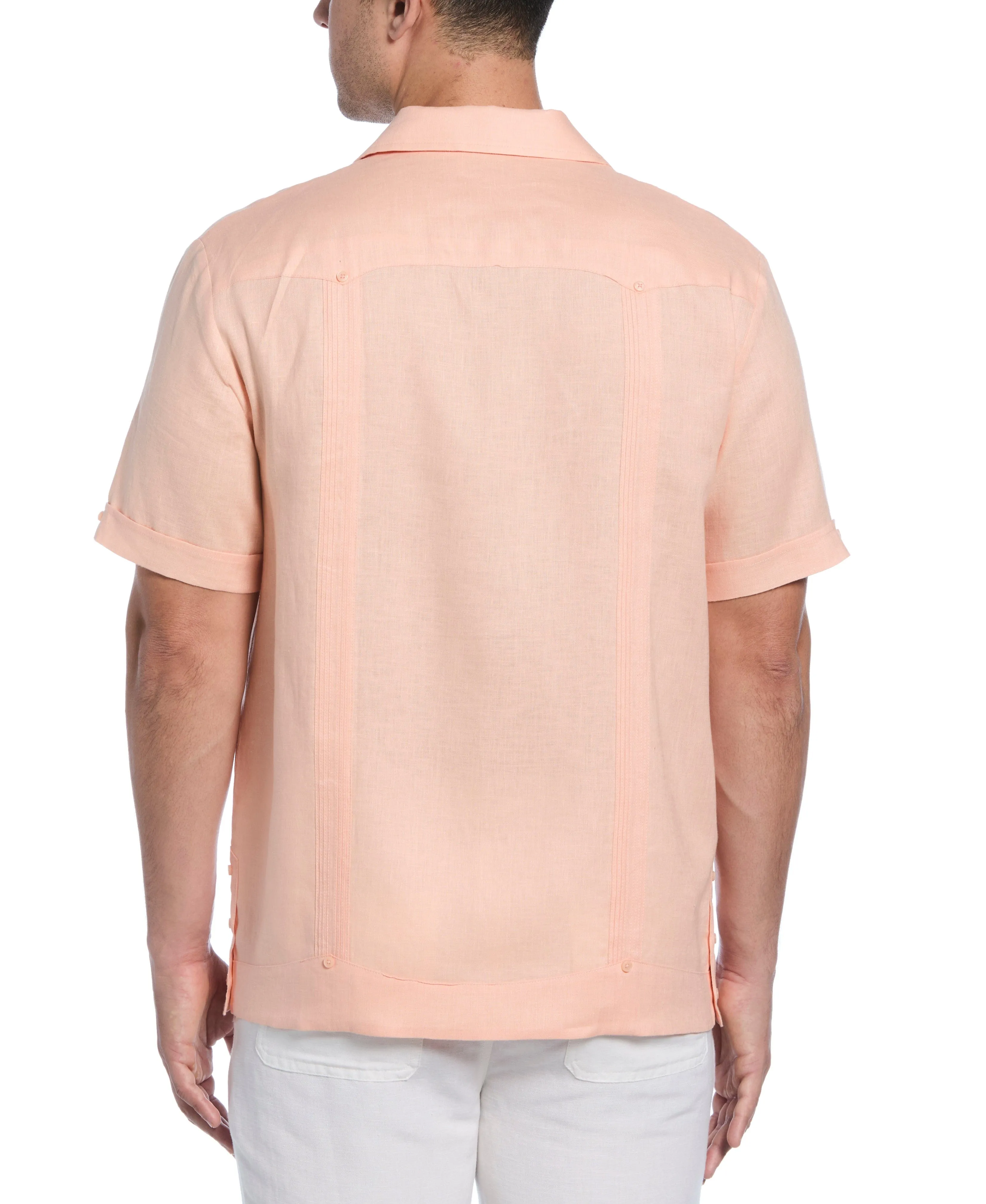 100% Linen Classic Guayabera Shirt - Short Sleeve