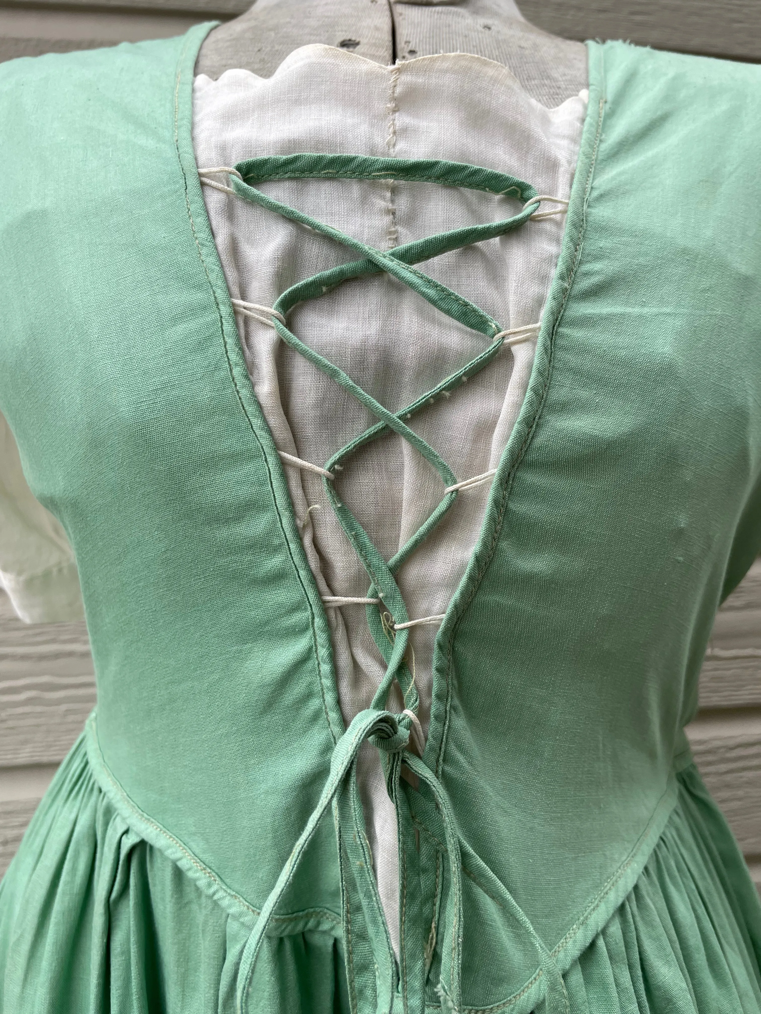 1930s Renaissance style Cotton Costume Dress