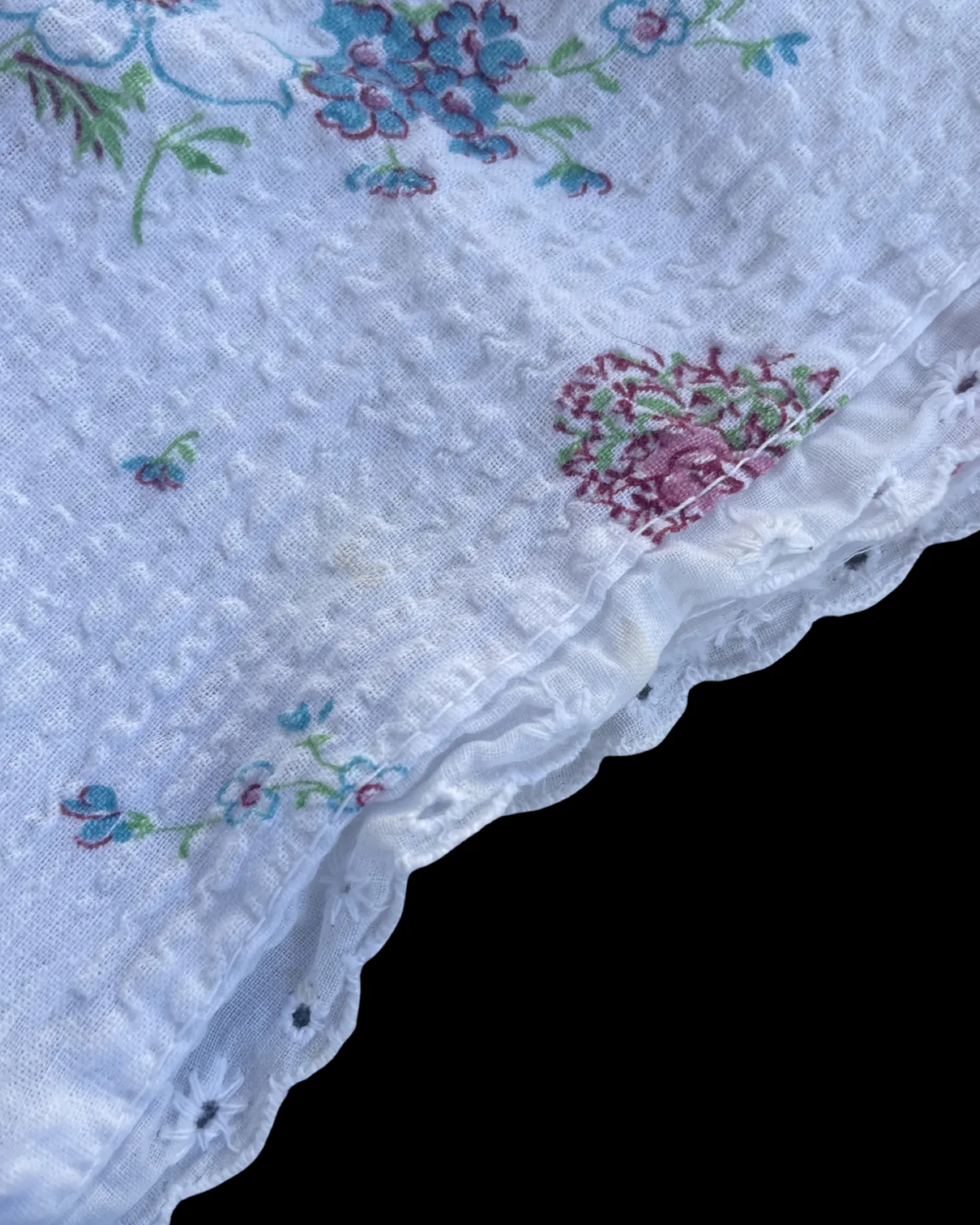 1930s/1940s Floral Seersucker Two Piece Playsuit