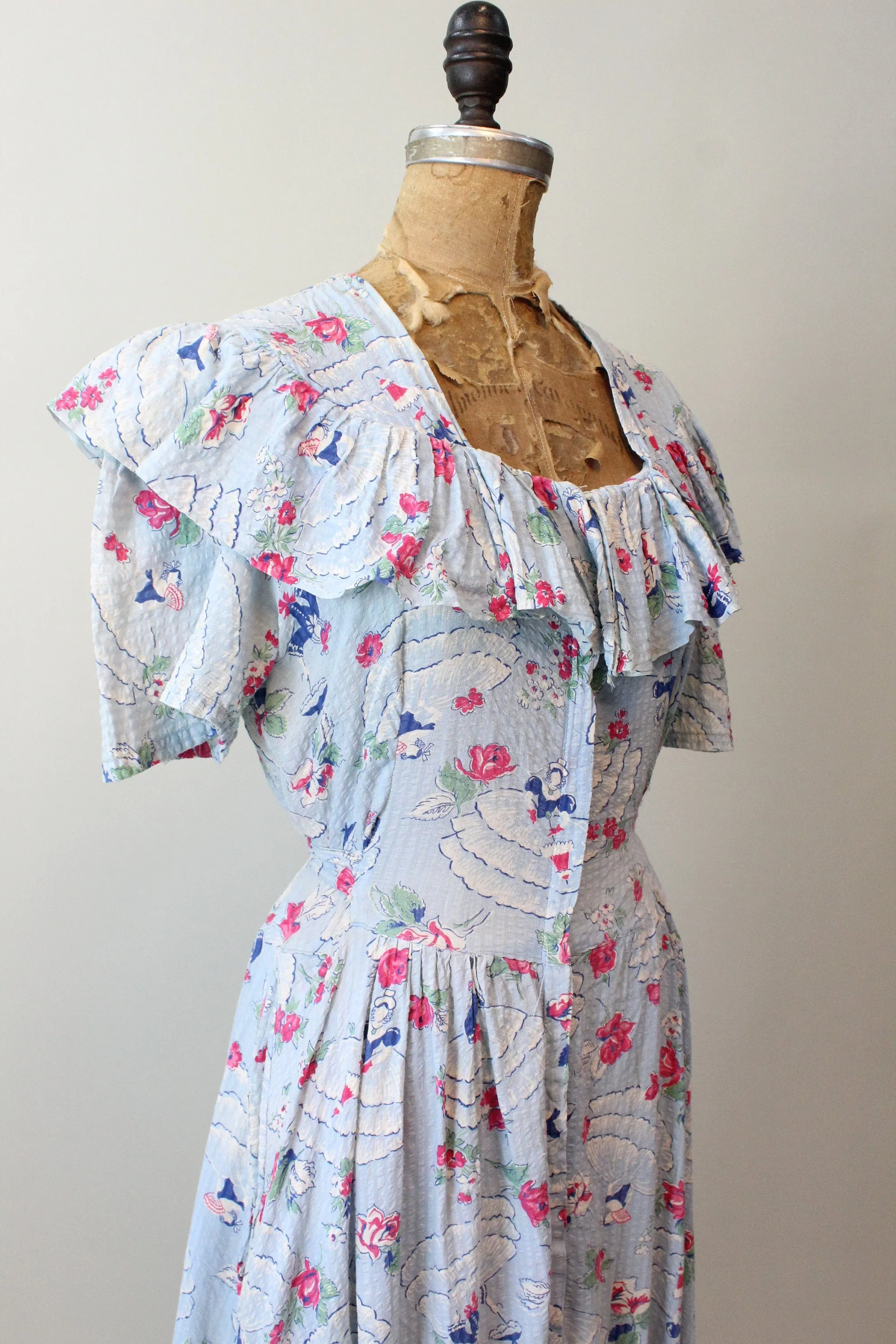 1940s gone with the wind LADIES HOOP SKIRTS dressing gown dress medium | new spring