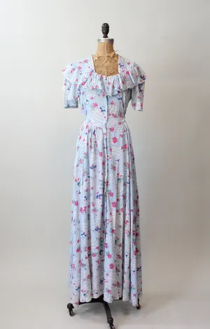 1940s gone with the wind LADIES HOOP SKIRTS dressing gown dress medium | new spring
