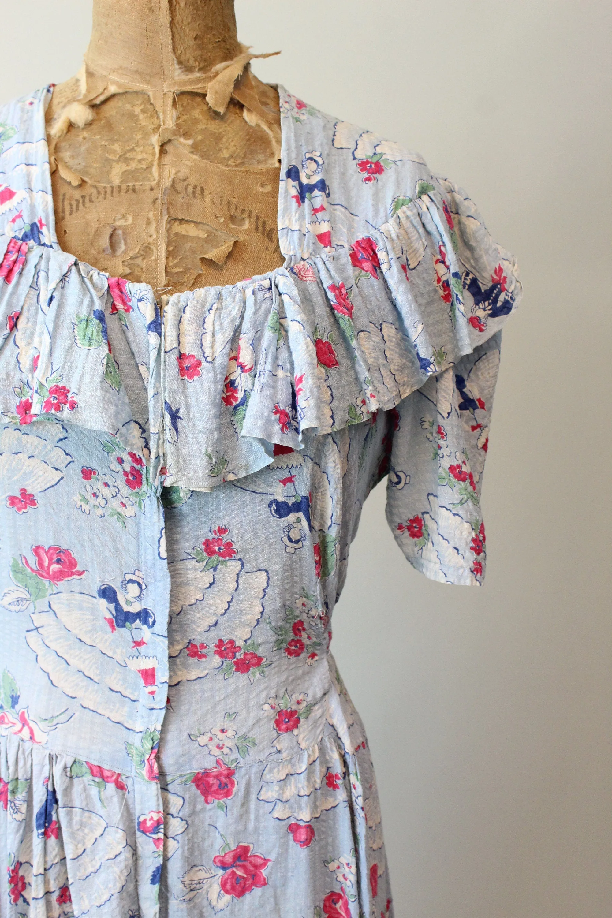 1940s gone with the wind LADIES HOOP SKIRTS dressing gown dress medium | new spring