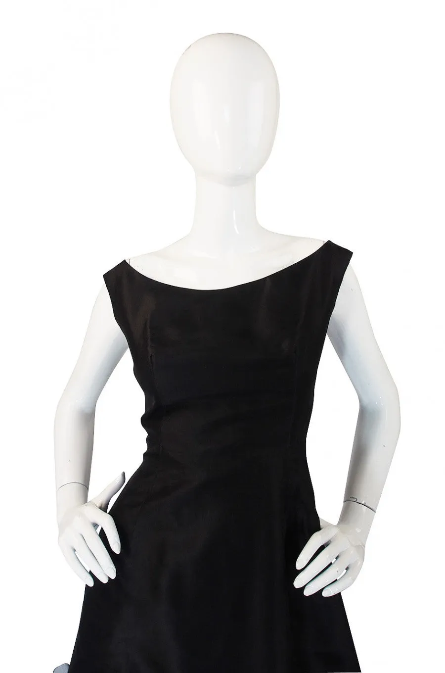 1960s Ruffled Bottom Organza Dress