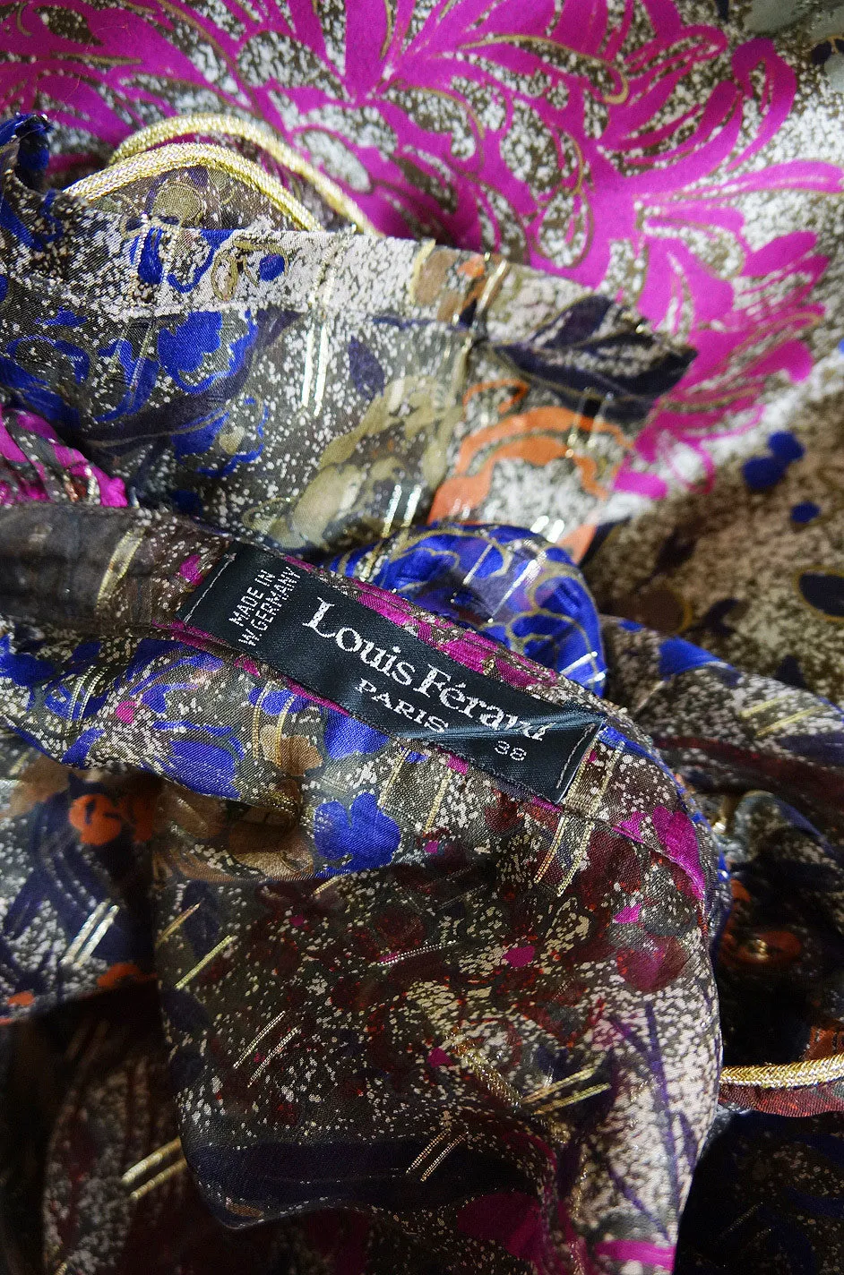 1970s Silk Louis Feraud Silk Metallic Set