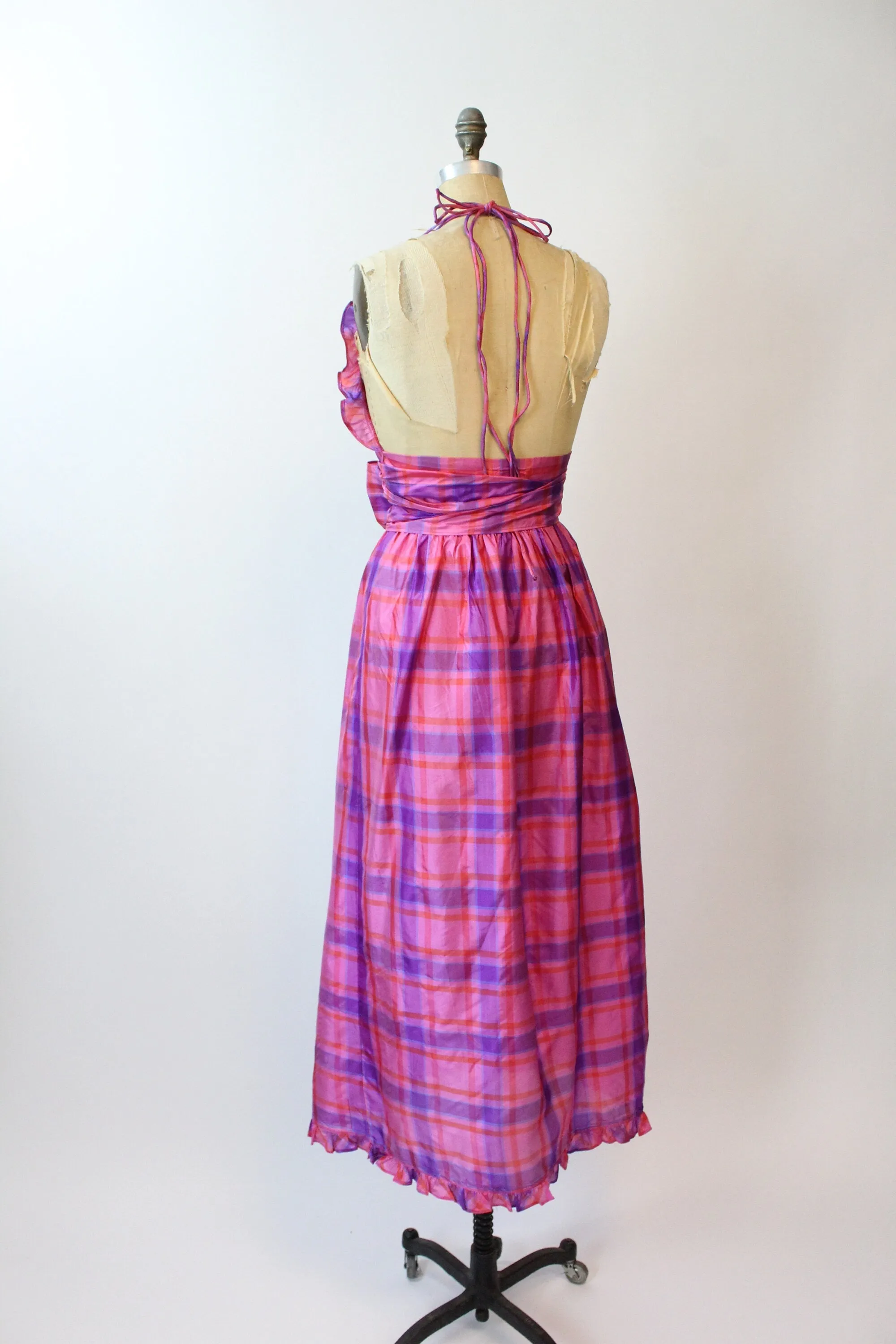 1980s 1980 documented BILL TICE silk halter dress small  | new spring summer
