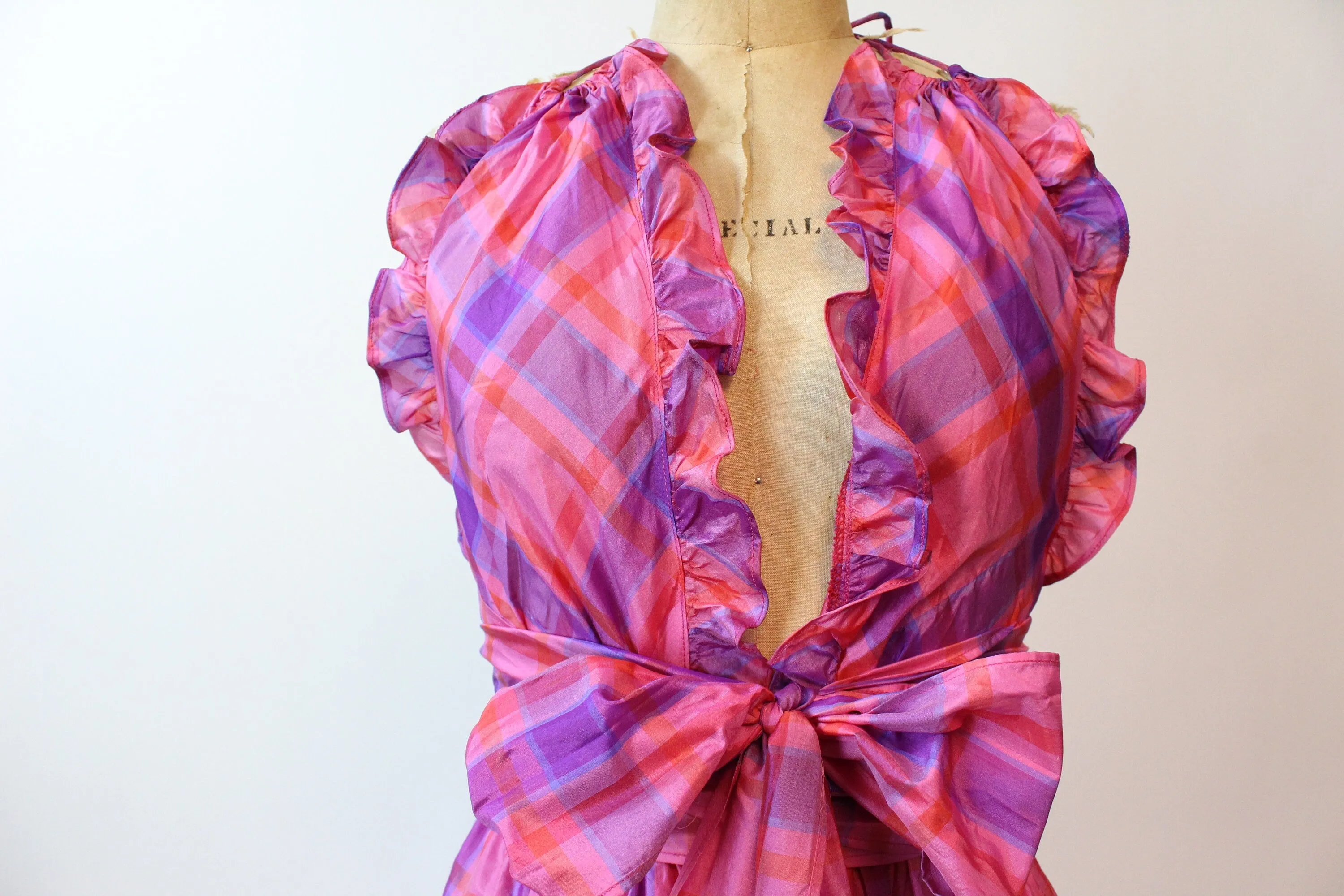 1980s 1980 documented BILL TICE silk halter dress small  | new spring summer