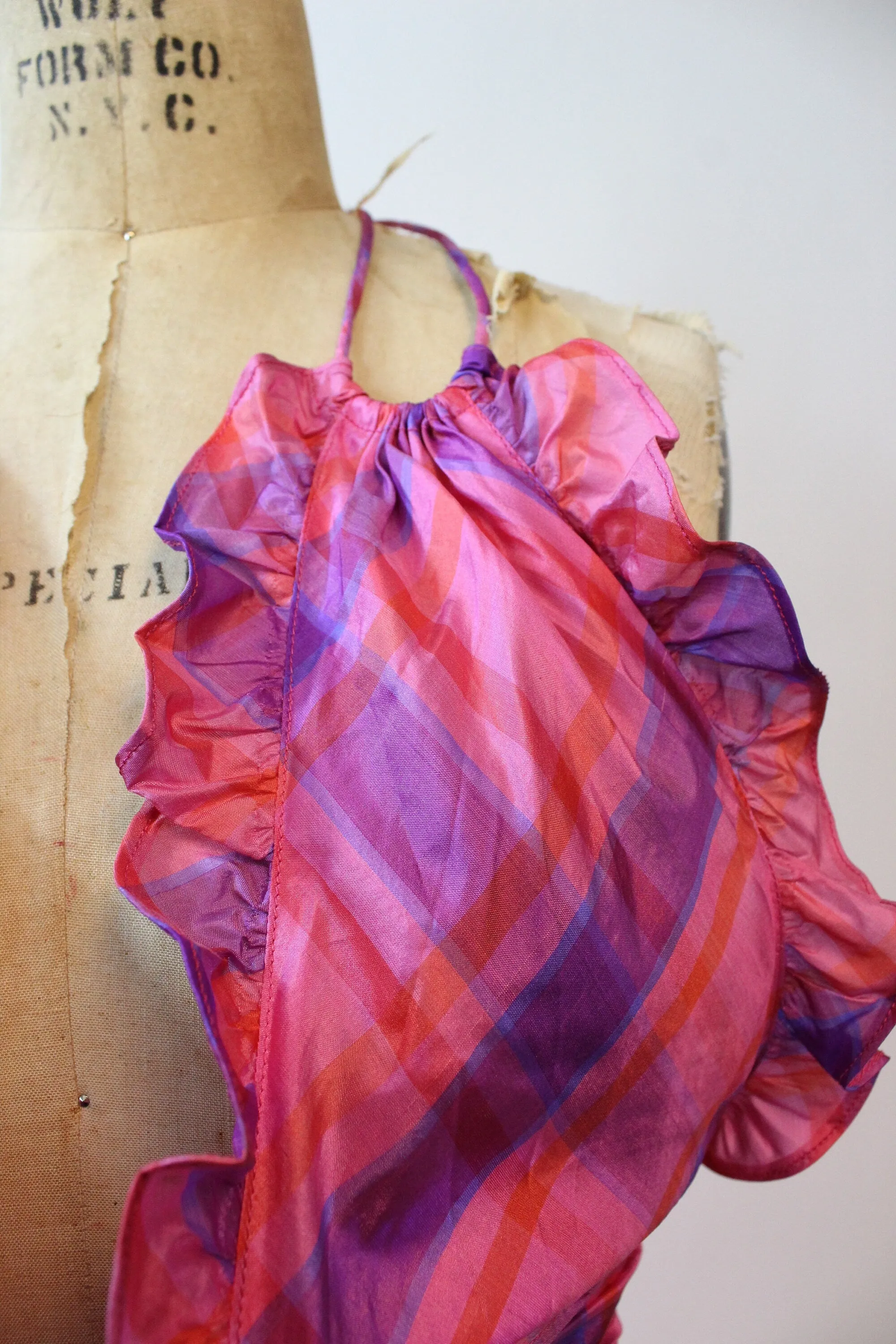 1980s 1980 documented BILL TICE silk halter dress small  | new spring summer