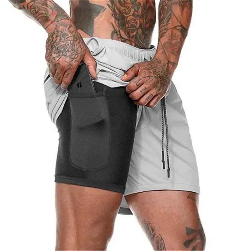 2025 New Men's 2-in-1 Quick Dry Running Shorts