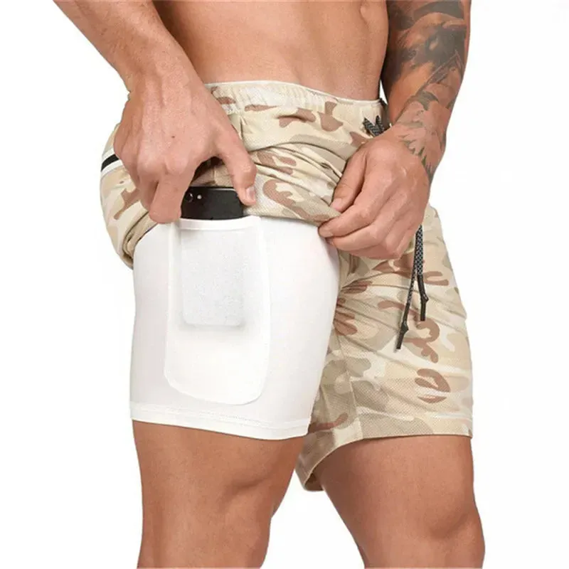 2025 New Men's 2-in-1 Quick Dry Running Shorts