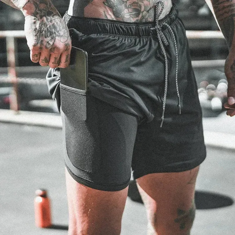 2025 New Men's 2-in-1 Quick Dry Running Shorts