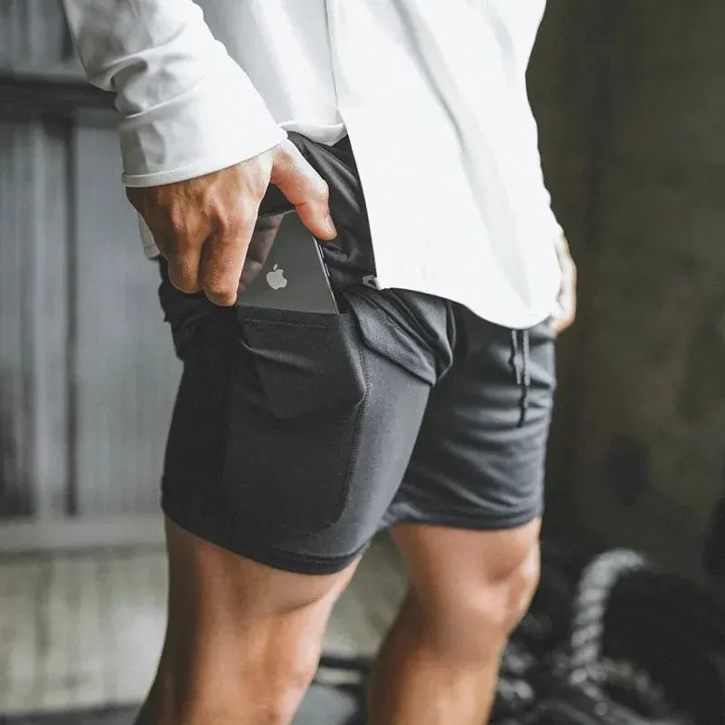 2025 New Men's 2-in-1 Quick Dry Running Shorts