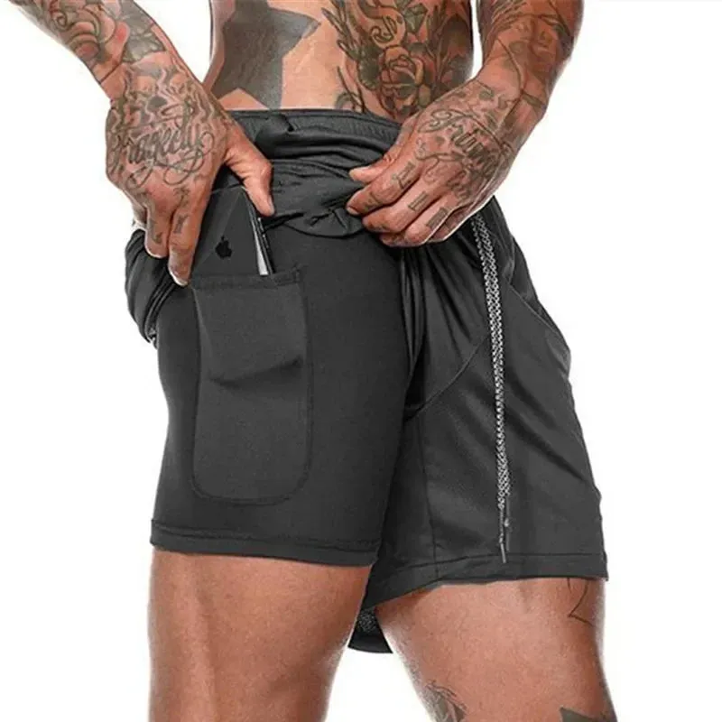 2025 New Men's 2-in-1 Quick Dry Running Shorts