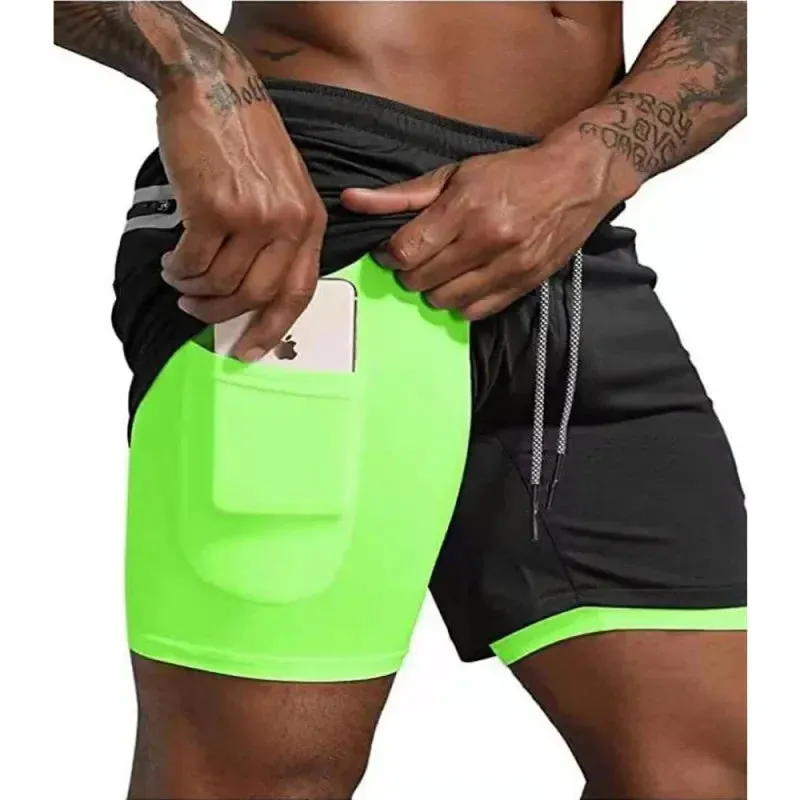 2025 New Men's 2-in-1 Quick Dry Running Shorts