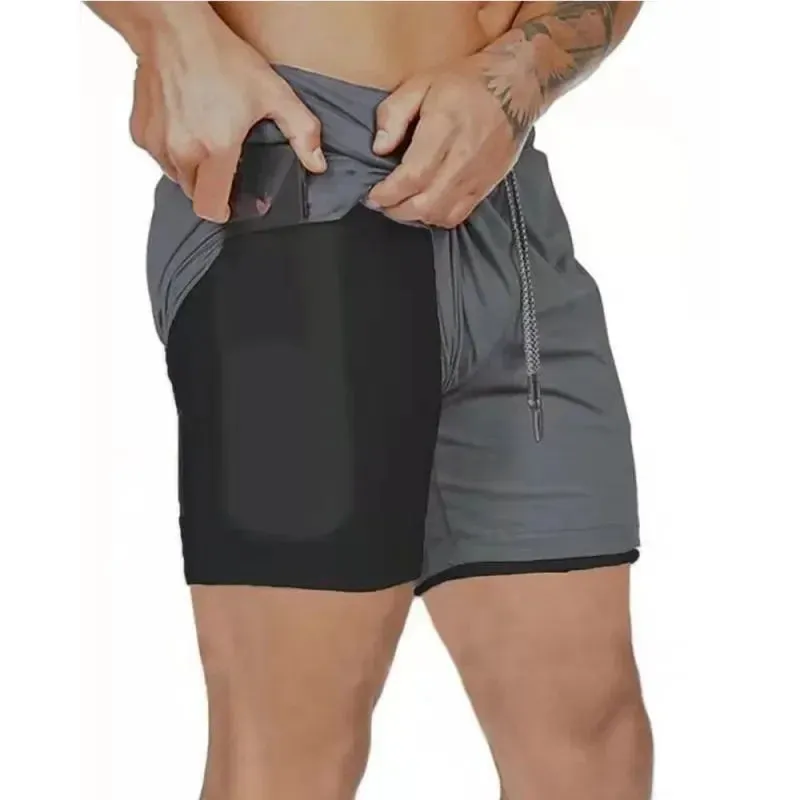 2025 New Men's 2-in-1 Quick Dry Running Shorts