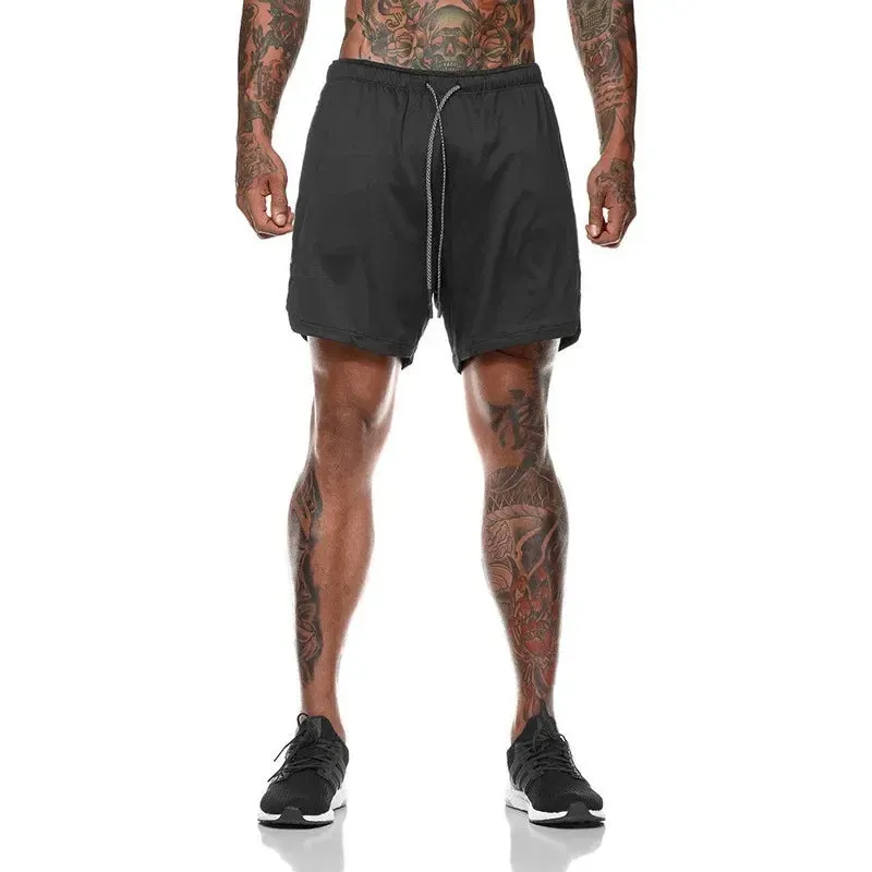 2025 New Men's 2-in-1 Quick Dry Running Shorts