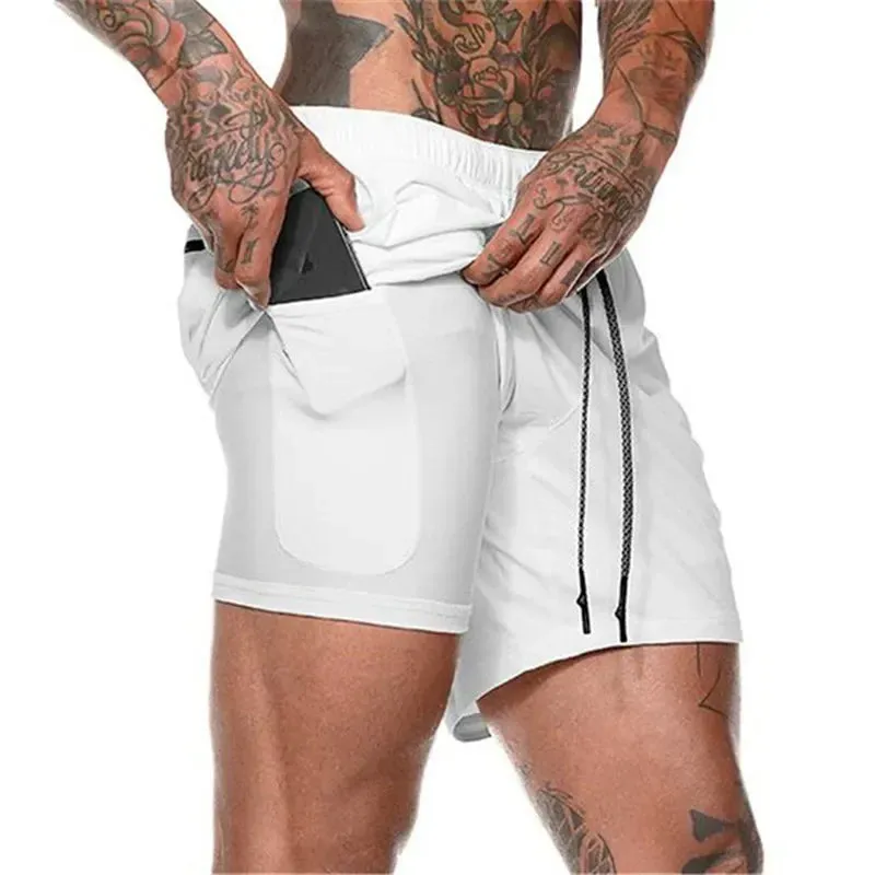 2025 New Men's 2-in-1 Quick Dry Running Shorts