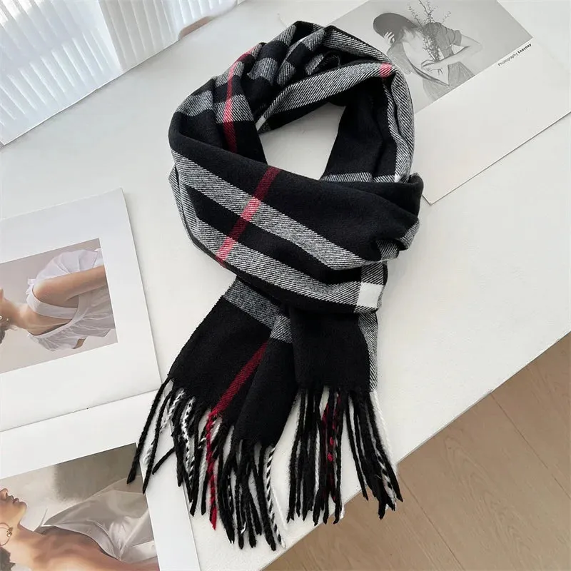 35*200cm Fashion Luxury Brand Women Scarf Cashmere Shawl Winter Warm Outdoor Pashmina Scarves Wrap Lady Decorate Neckerchief