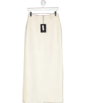 4th & Reckless Cream Shelly Column Maxi Skirt UK 6