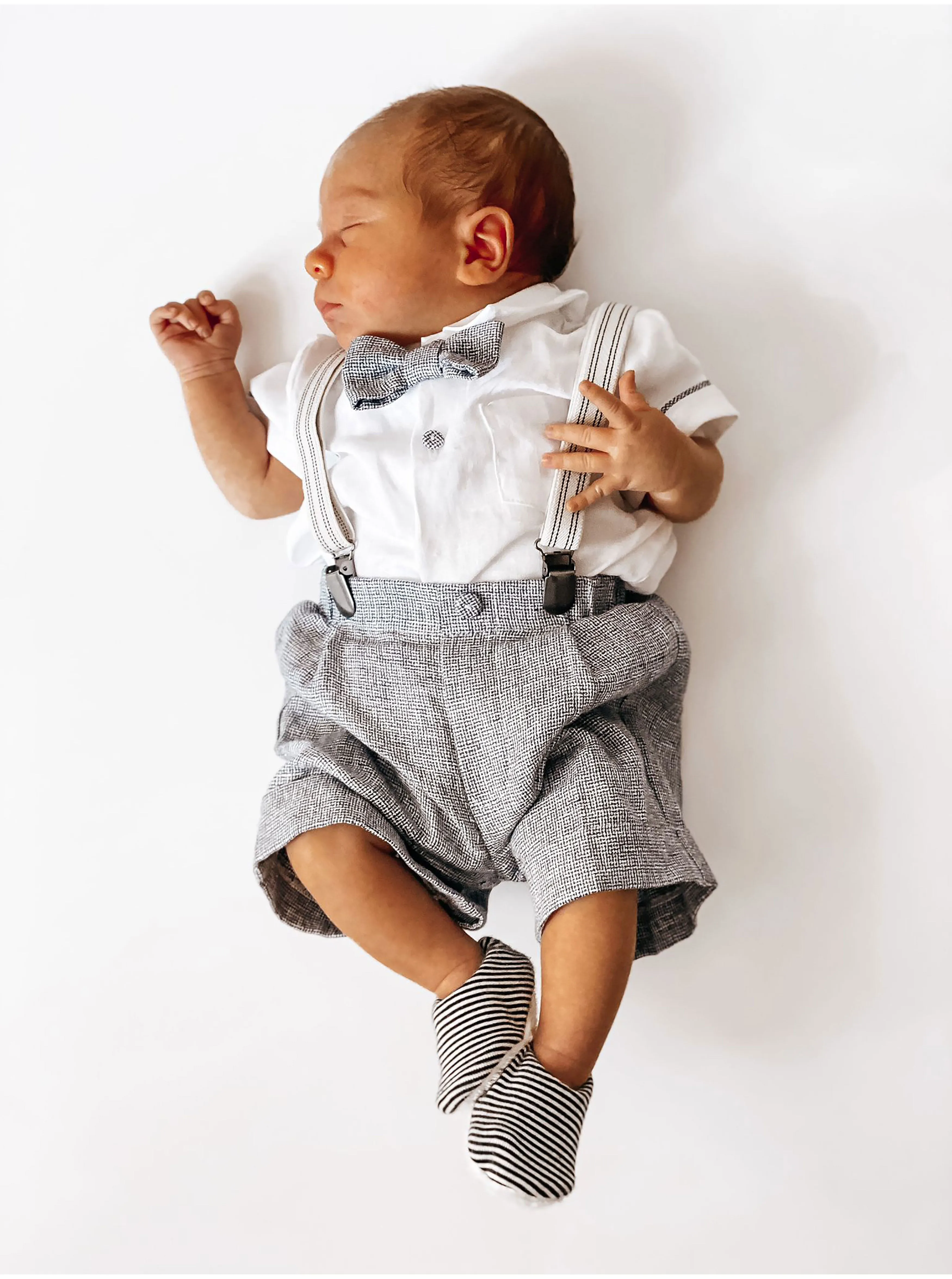 [6m] Il Gufo 2-Piece Linen Top & Shorts Set
