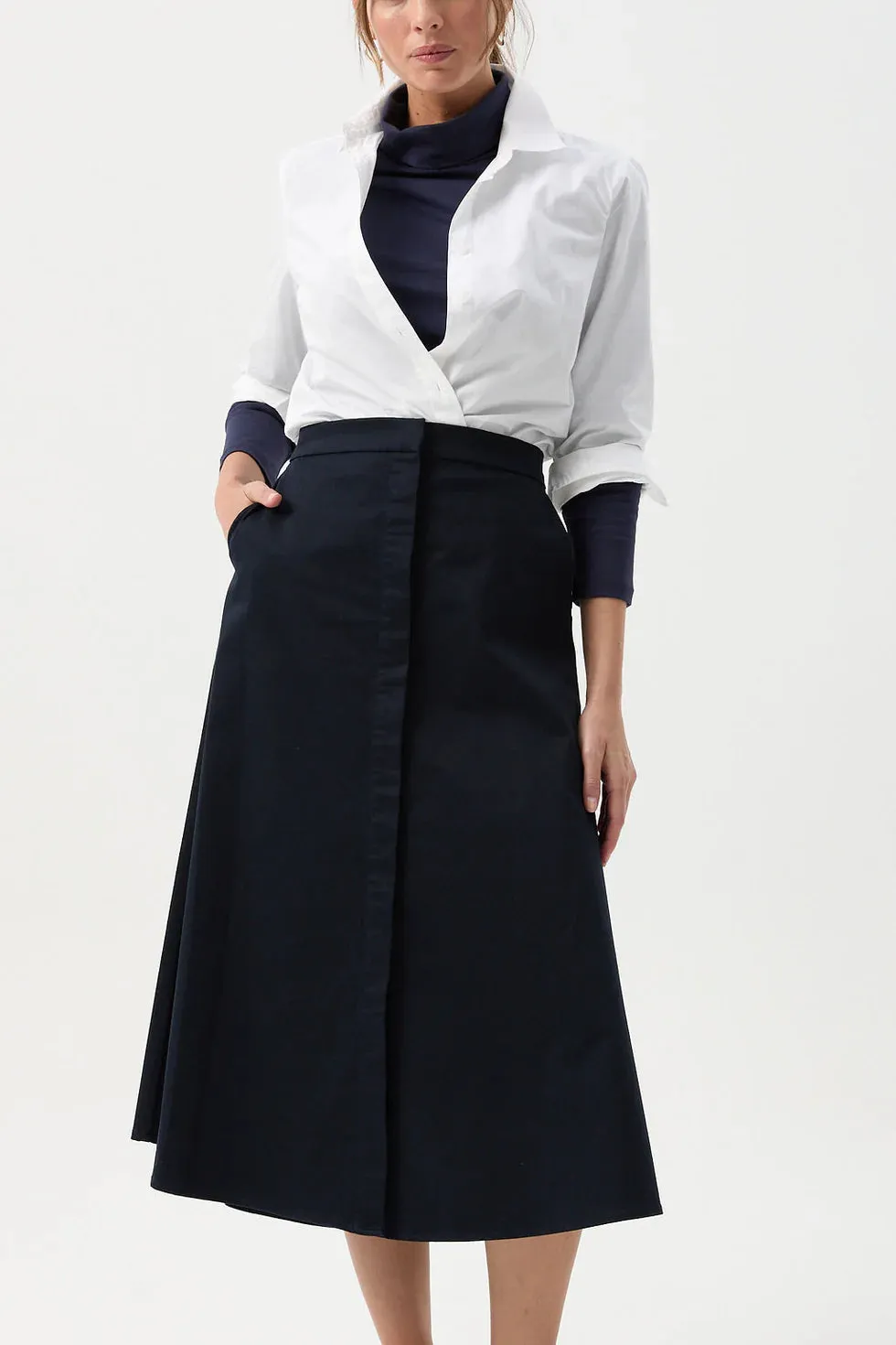 A Line Country Skirt - Navy