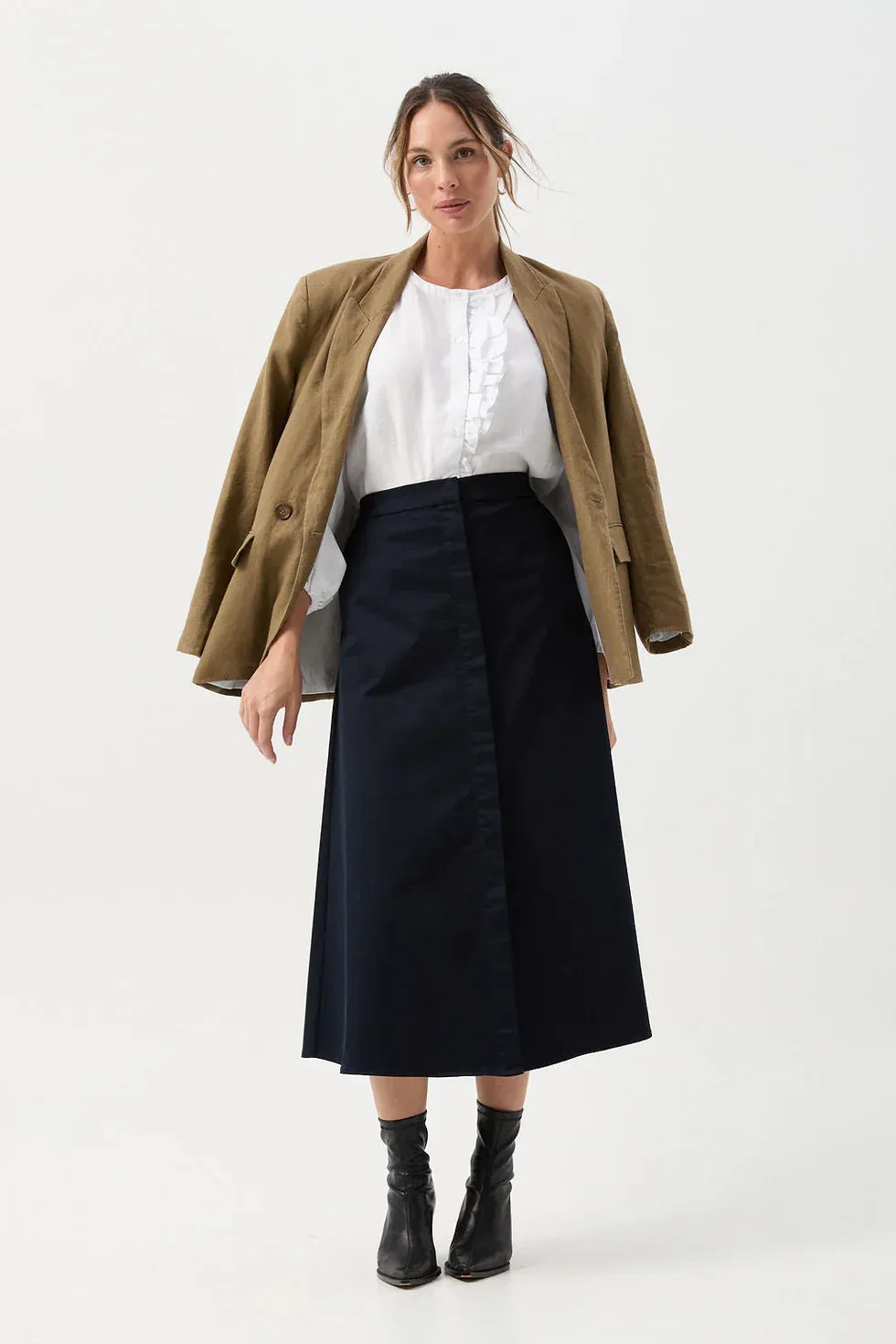 A Line Country Skirt - Navy