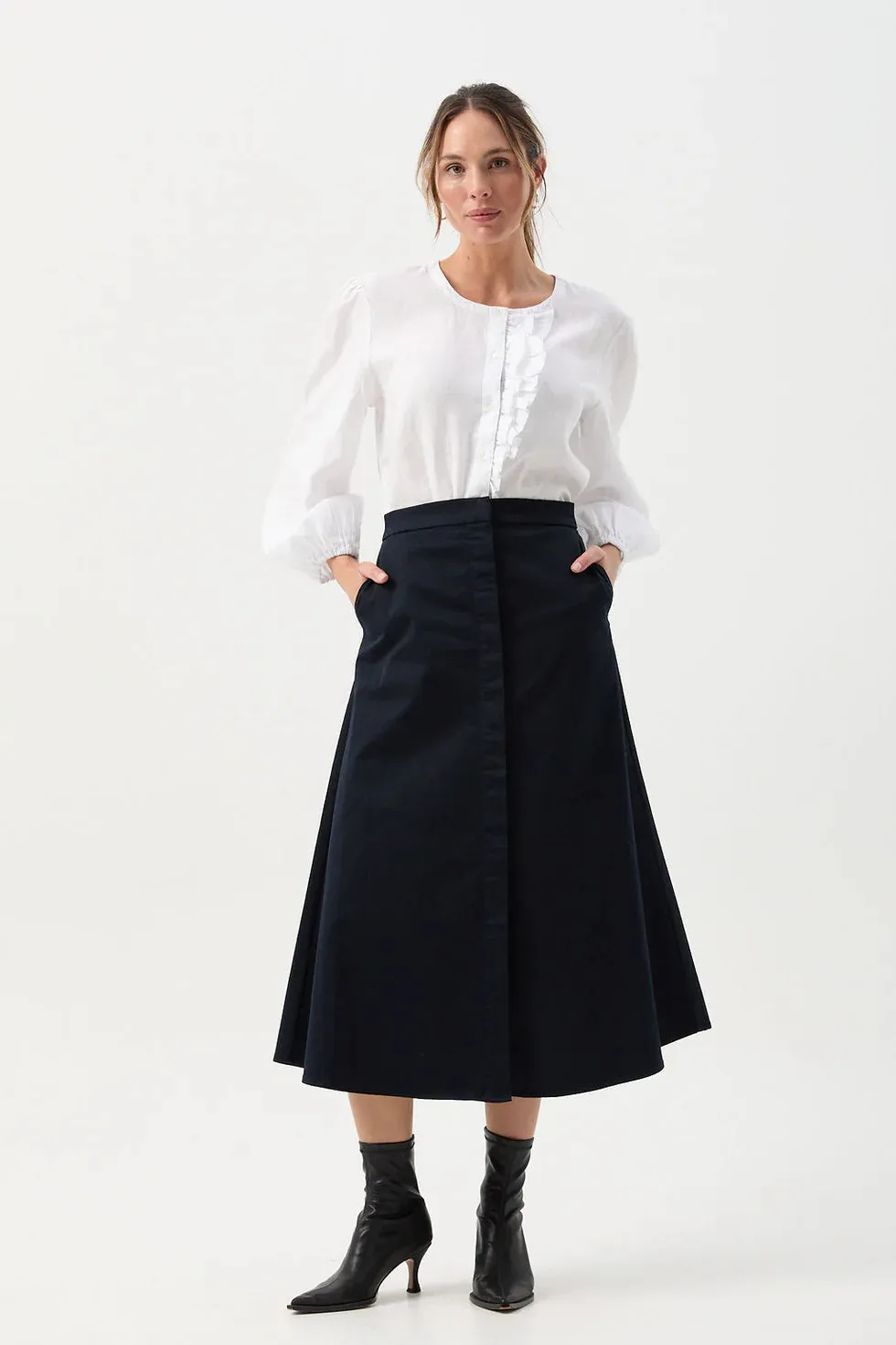 A Line Country Skirt - Navy