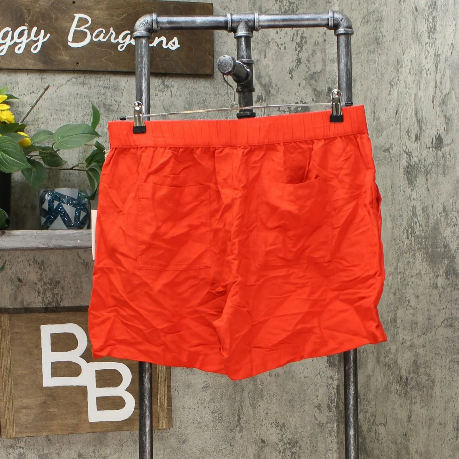 A New Day Women's Mid Rise Linen Pull On Shorts