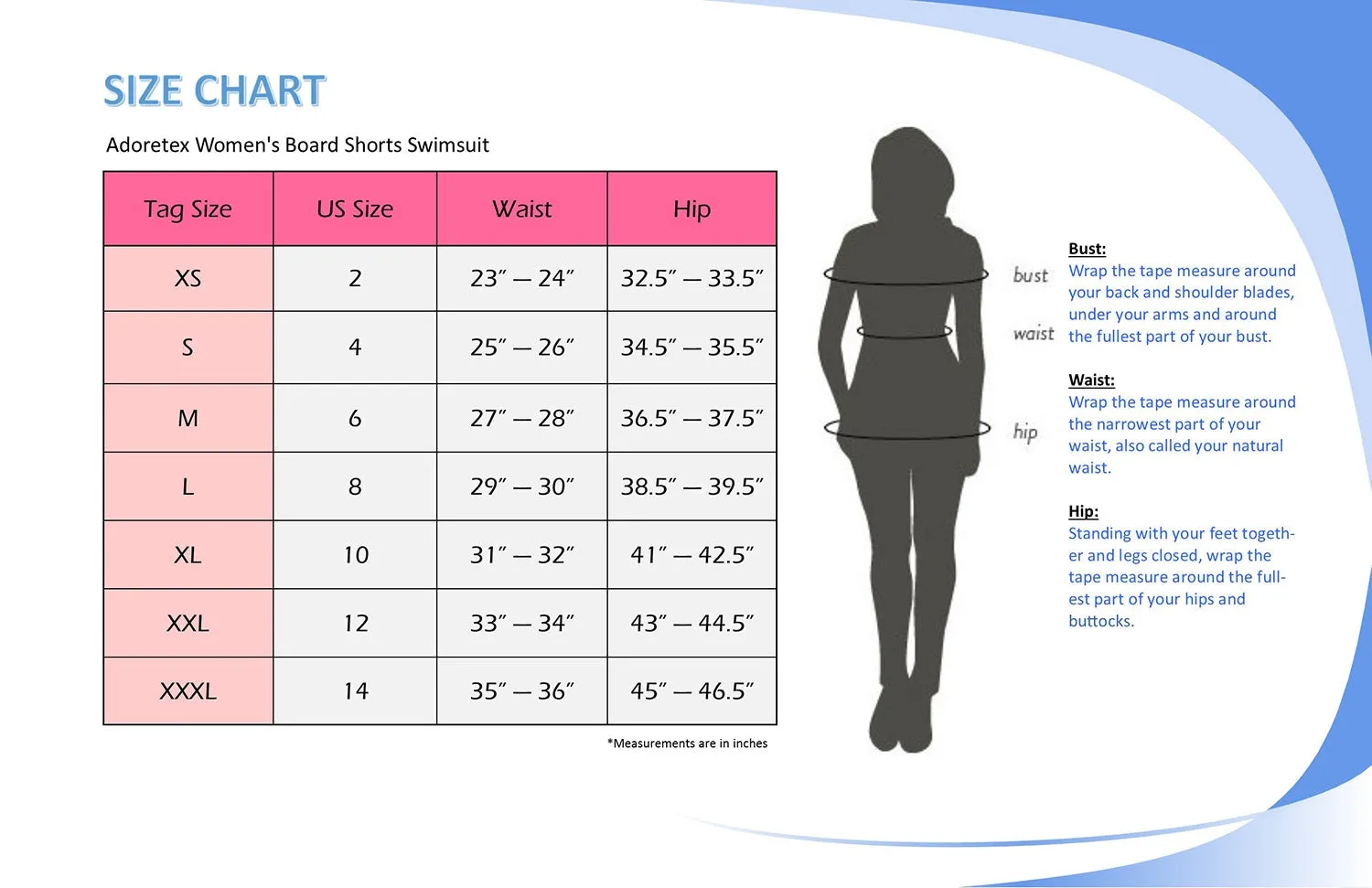 Adoretex Women's Board Short Swimsuit (FB006)