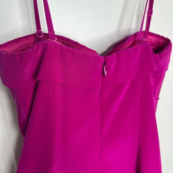 Aidan Mattox Silk Pink Ruffled Cocktail Mini Dress Size 0