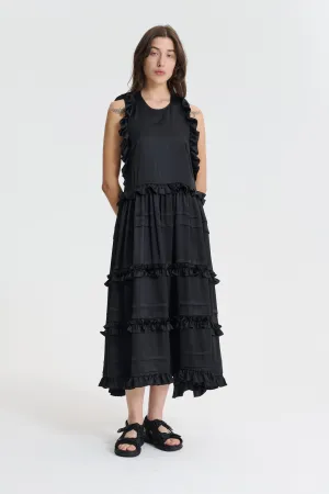 AILEEN | DRESS SILK SATIN BLACK