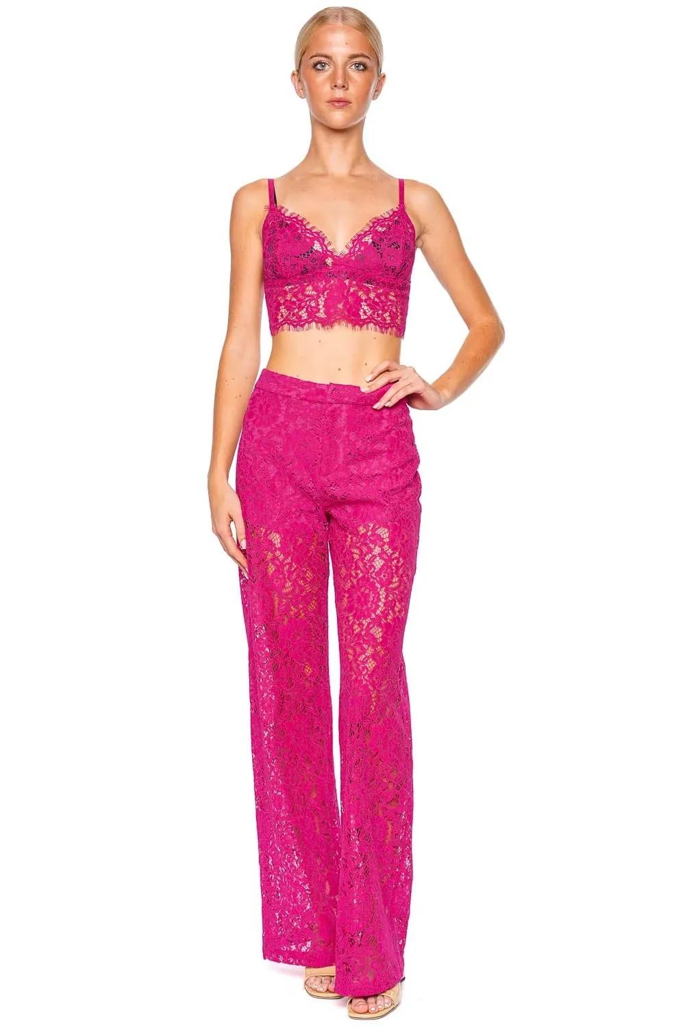 Aislin Sheer Lace Bralette Top