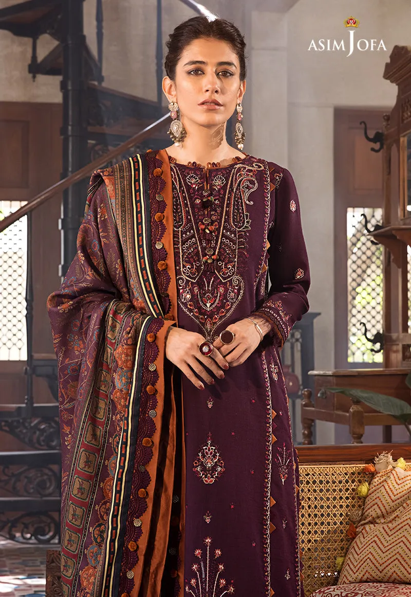 AJK-09 |  Asim Jofa The Syra Edit Kashmiri Embroidered Collection 2022 | Unstitched Embroidered Winter Suits