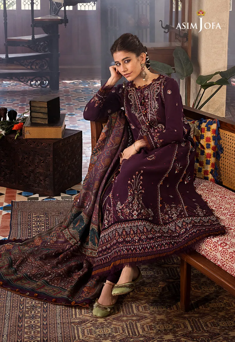 AJK-09 |  Asim Jofa The Syra Edit Kashmiri Embroidered Collection 2022 | Unstitched Embroidered Winter Suits