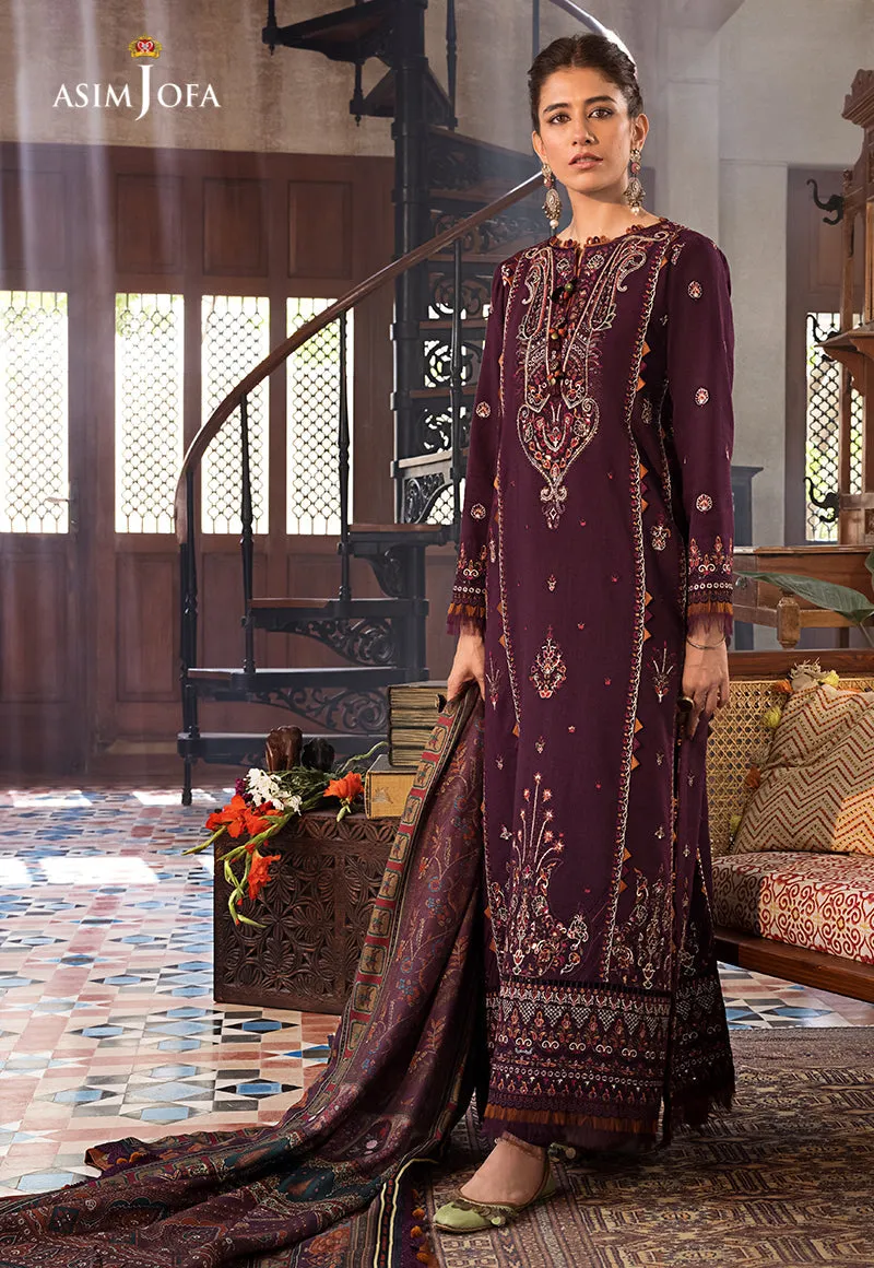 AJK-09 |  Asim Jofa The Syra Edit Kashmiri Embroidered Collection 2022 | Unstitched Embroidered Winter Suits