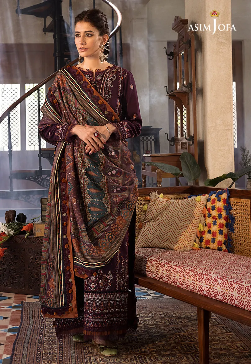 AJK-09 |  Asim Jofa The Syra Edit Kashmiri Embroidered Collection 2022 | Unstitched Embroidered Winter Suits