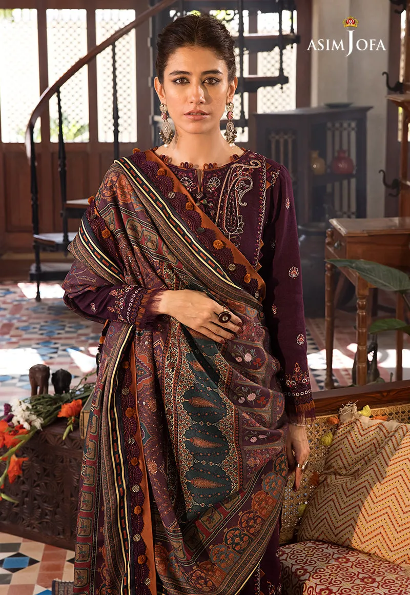 AJK-09 |  Asim Jofa The Syra Edit Kashmiri Embroidered Collection 2022 | Unstitched Embroidered Winter Suits