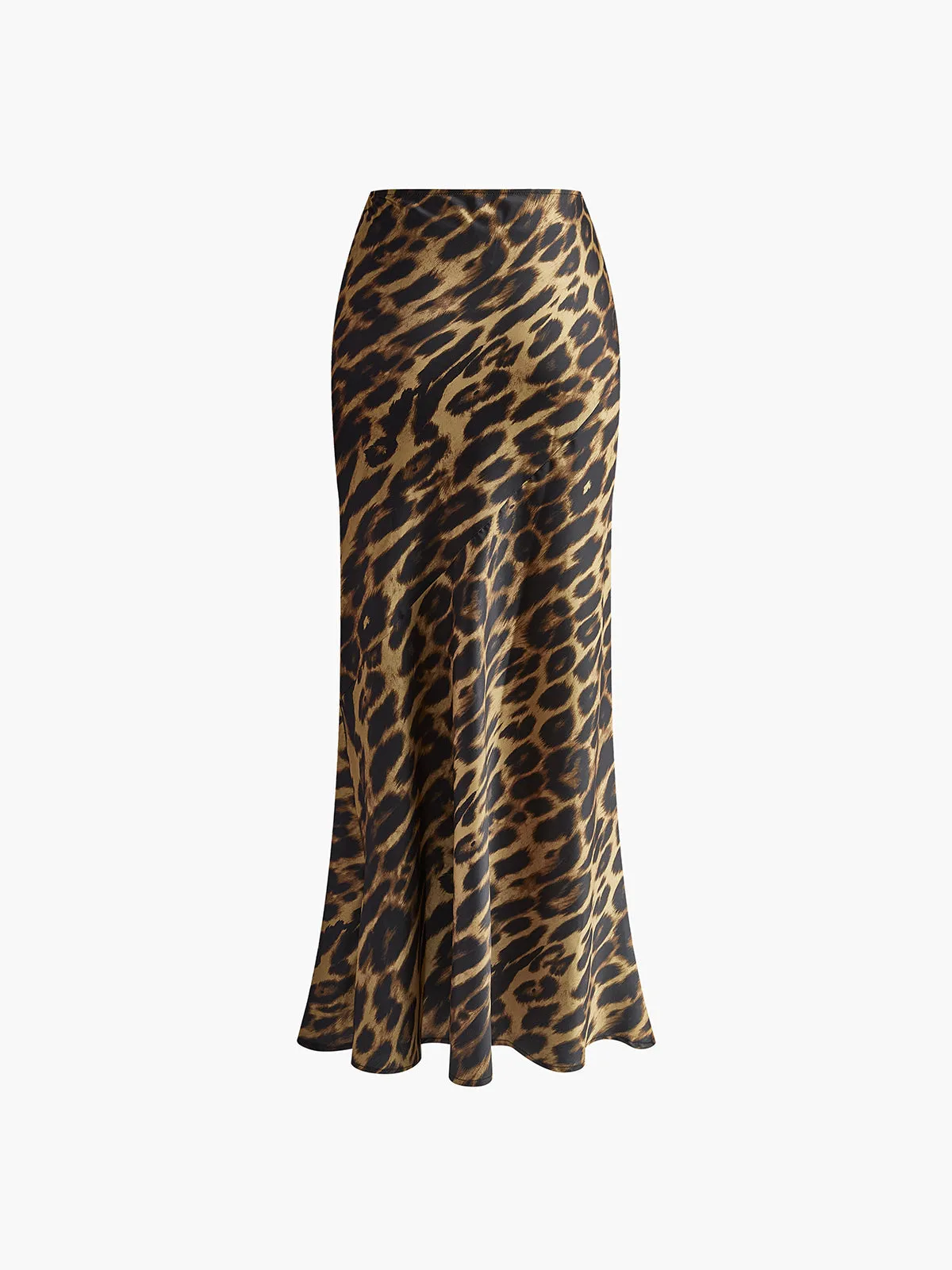 Alaya Slim Leopard Print Maxi Skirt