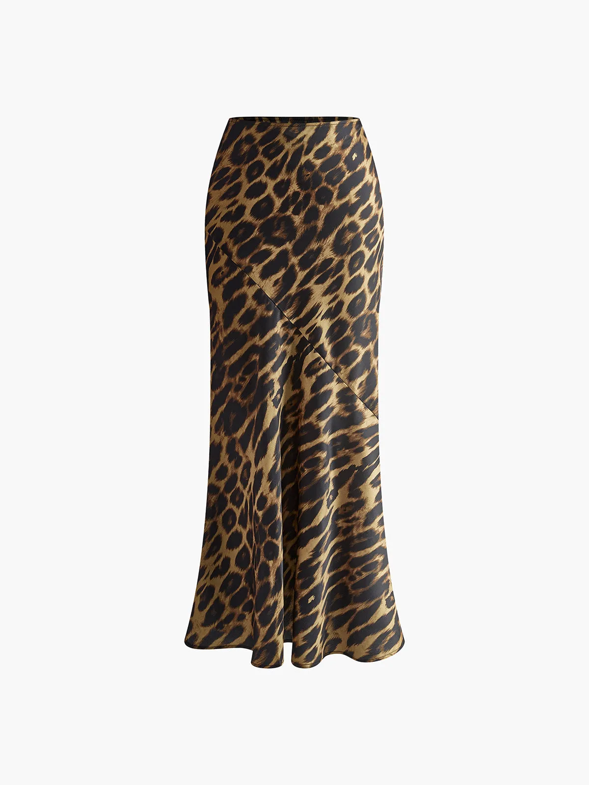 Alaya Slim Leopard Print Maxi Skirt