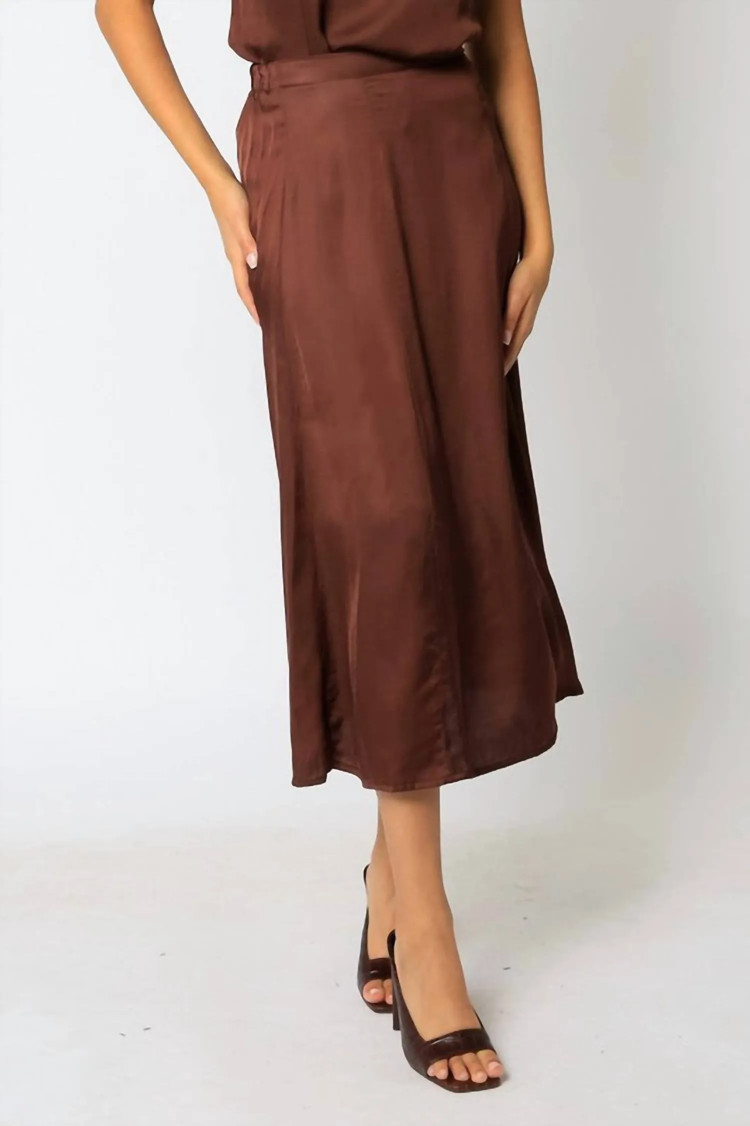 Alexia Satin Maxi Skirt