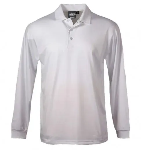 All American Clothing Co. - Long Sleeve Aqua Dry Polo Shirt