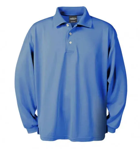 All American Clothing Co. - Long Sleeve Aqua Dry Polo Shirt
