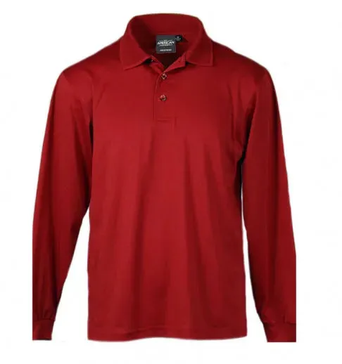 All American Clothing Co. - Long Sleeve Aqua Dry Polo Shirt