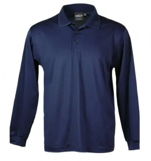 All American Clothing Co. - Long Sleeve Aqua Dry Polo Shirt