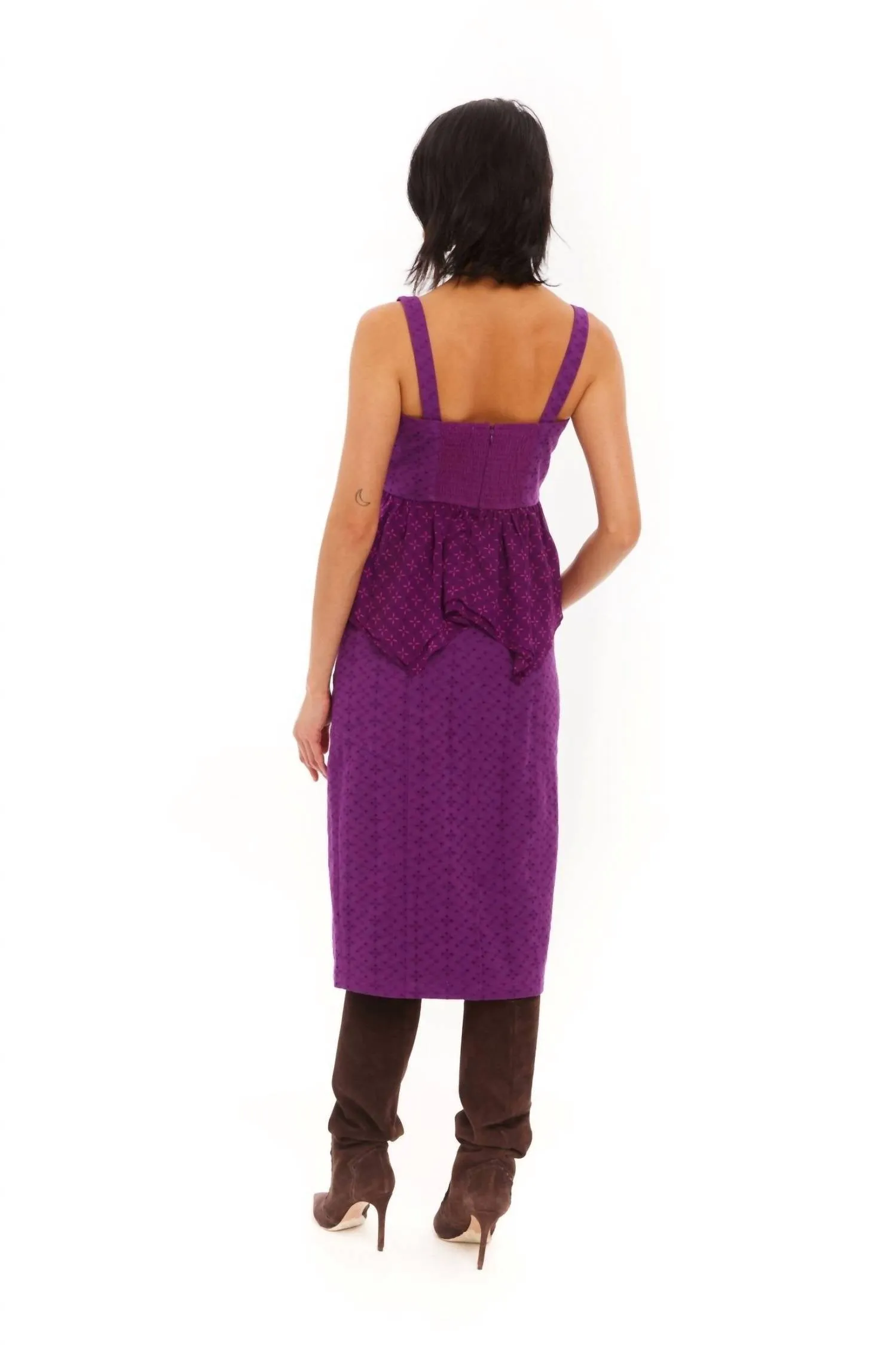Allison New York - Eyelet Twill Amal Midi Skirt