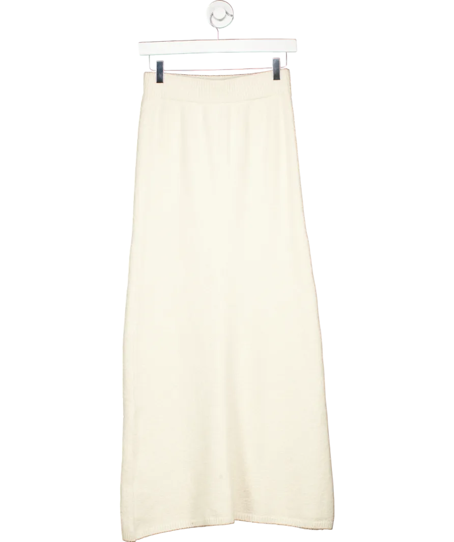 almada label Cream Cotton Blend Maxi Skirt UK S